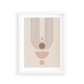 Plakat w ramie 30x40 - Strukturalne Kształty Postępu - boho plakat, minimalizm - rama biała