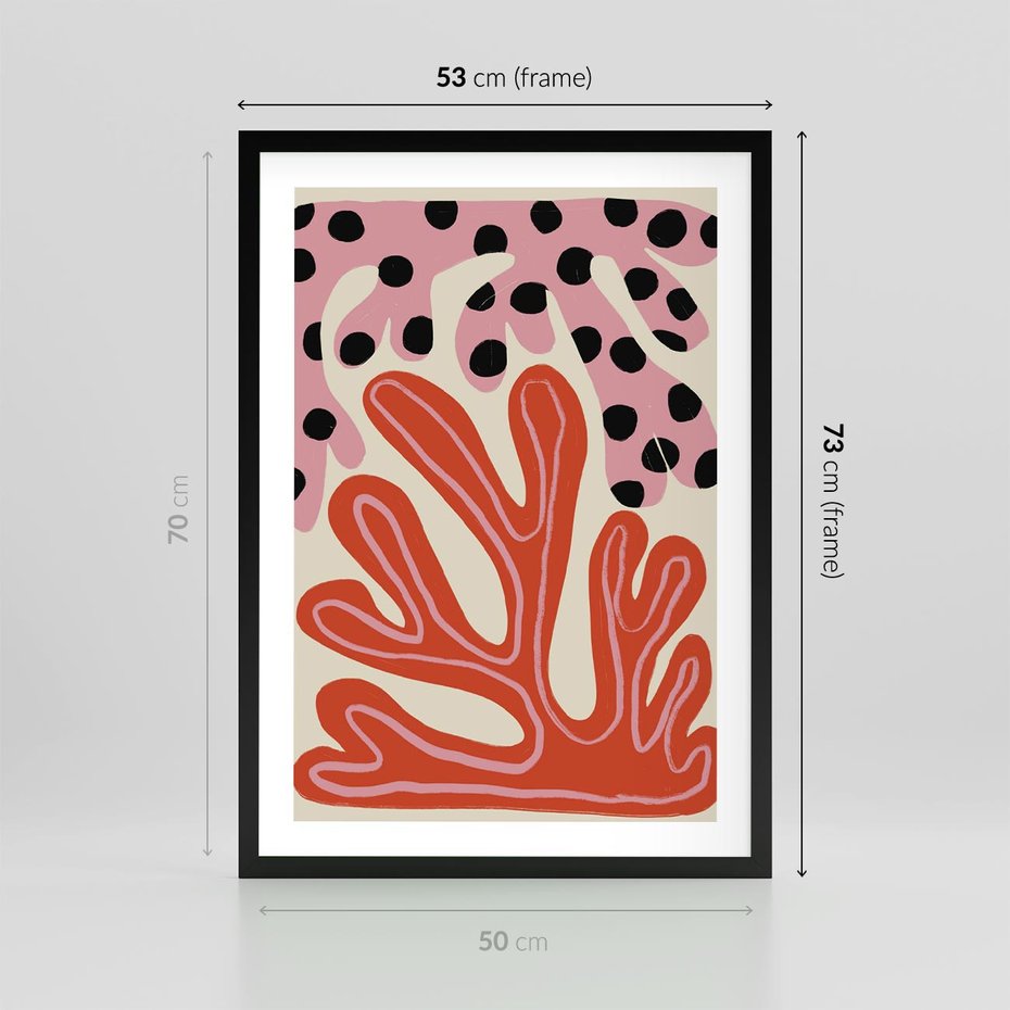 Plakat w ramie 50x70 - Księga Pastelowych Impulsów - abstrakcyjny obraz, plakat - rama czarna