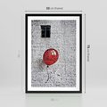 Plakat w ramie 50x70 - Mur Balonów - mur, balon - rama czarna