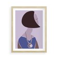 Plakat w ramie 50x70 - Kobieca Esencja - nowoczesny plakat, modern art - rama drewno