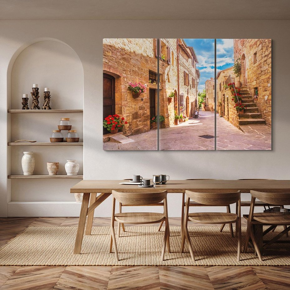 Obraz na płótnie 120x80 - Malownicze zakątki miasta - uliczka, miasto