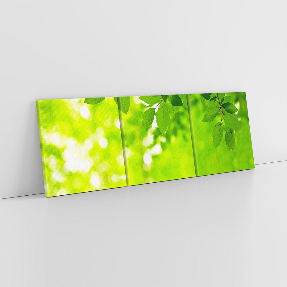 Obraz na płótnie 120x40 - Liście w Wodzie - liście, woda