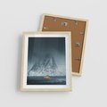 Plakat w ramie 40x50 - Skandynawski pejzaż - skadynawski, pejzaż - rama drewno