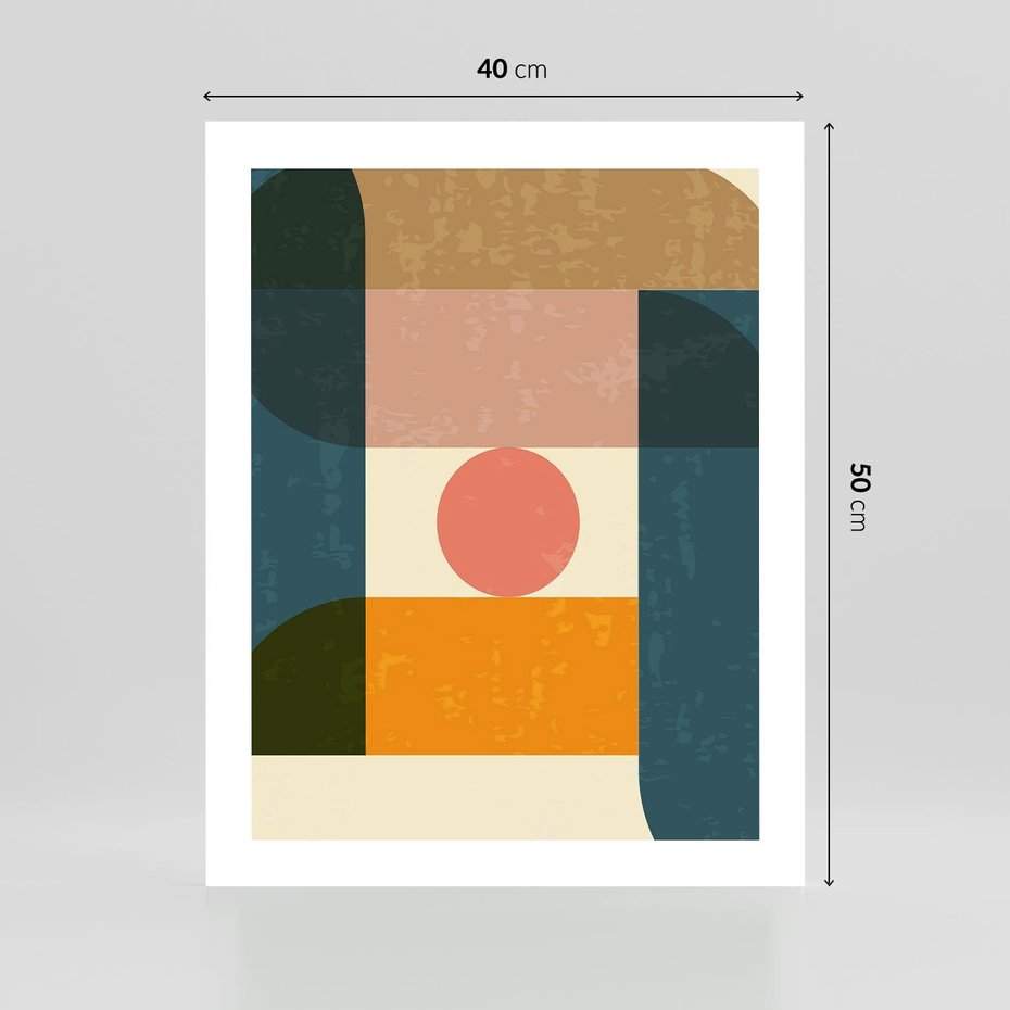 Plakat bez ramy 40x50 - Geometryczna Ekspresja - geometria, plakat