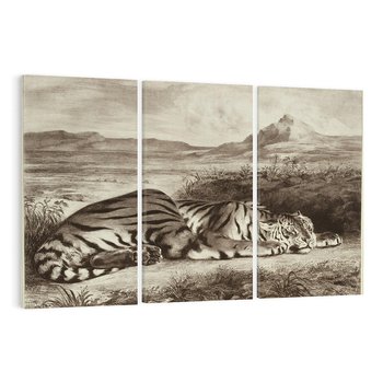 Obraz na płótnie 120x80 - "Królewski Tygrys" Eugène Delacroix - Reprodukcja - reprodukcja, obraz na płótnie
