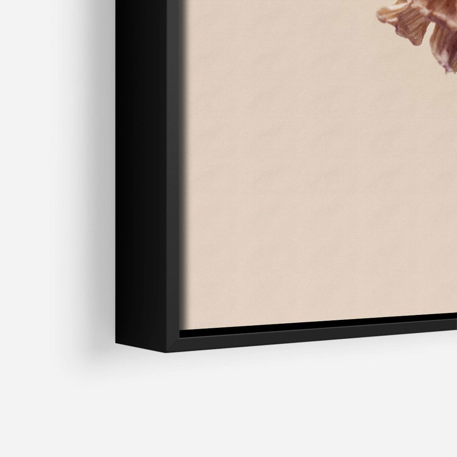 Obraz w ramie 50x70 - Delikatne piękno - suche, kwiaty - rama czarna