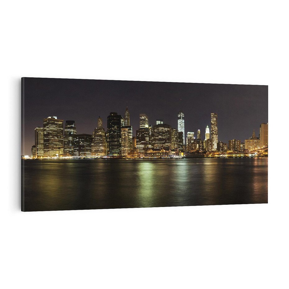 Obraz na płótnie 100x50 - Nowy Jork nocą - New York, Nowy