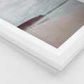 Plakat w ramie 50x70 - Mglista Plaża - plaża, mglisty krajobraz - rama biała