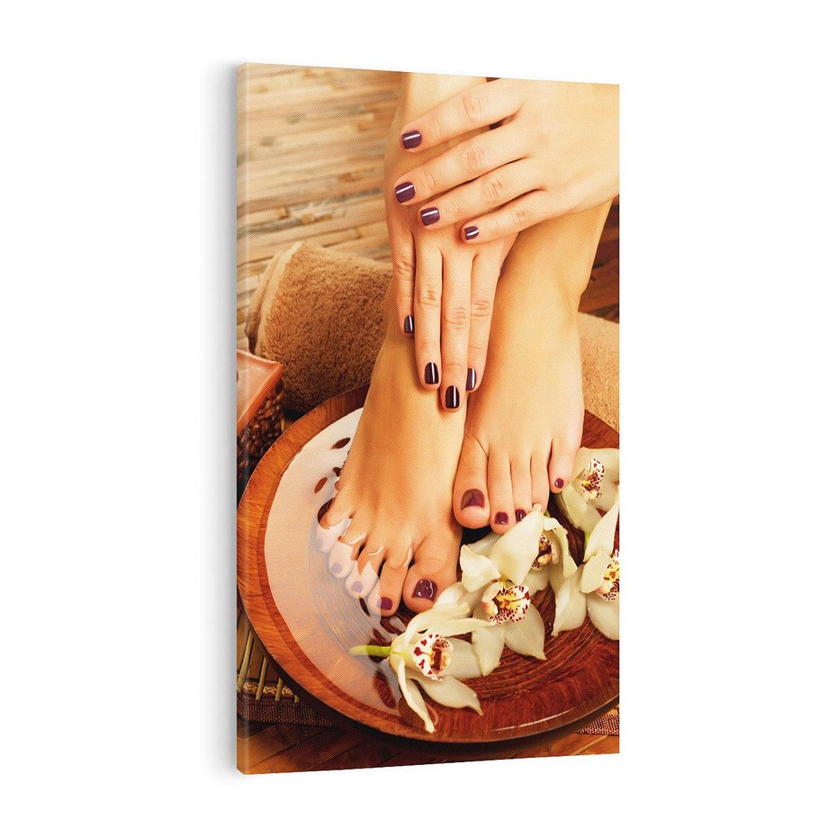 Obraz na płótnie 80x120 - Relaksujące Spa i Perfekcyjny Manicure - spa, paznokcie