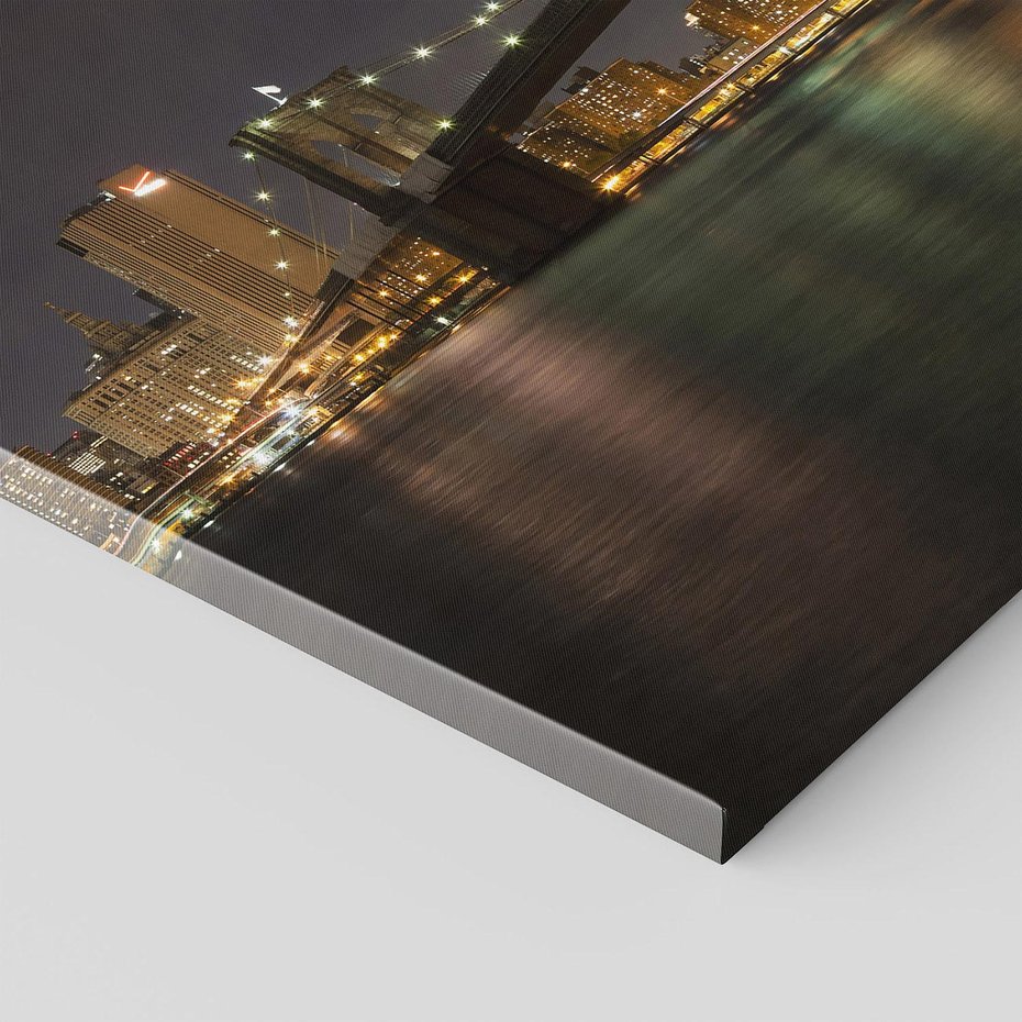 Obraz na płótnie 70x70 - Most nad nowojorską panoramą - most, Nowy Jork