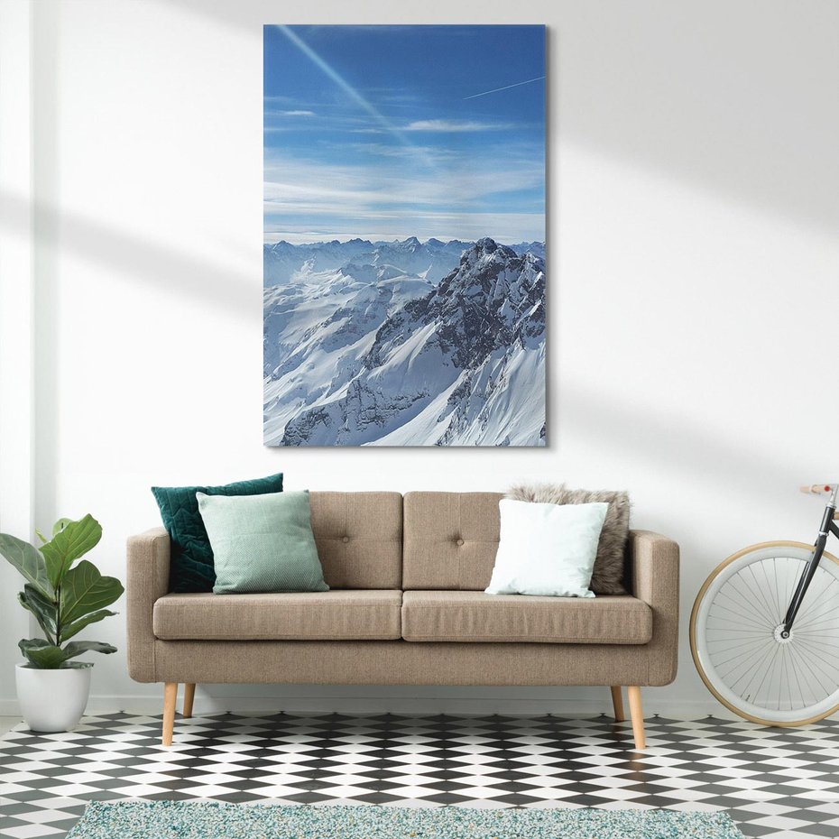 Obraz na płótnie 80x120 - Mroźne góry zima w pełnym rozkwicie - góry, zima