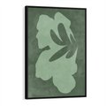 Obraz w ramie 70x100 - Kształty Zieleni - abstrakcyjny kształt, zielony plakat - rama czarna