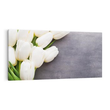 Obraz na płótnie 140x70 - Tulipanowa Kolorystyka - tulipany, kwiaty