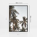 Obraz w ramie 50x70 - Palmy - tęsknota za Hawajami - palmy, Hawaje - rama czarna