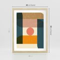 Plakat w ramie 40x50 - Geometryczna Ekspresja - geometria, plakat - rama drewno
