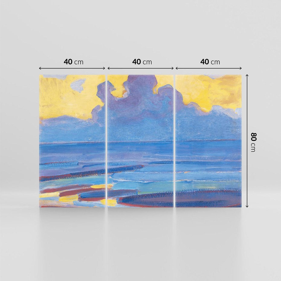 Obraz na płótnie 120x80 - "By the Sea" (1909), Piet Mondrian - Reprodukcja - reprodukcja, obraz na płótnie