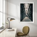 Plakat bez ramy 50x70 - Odkryj tajemnice miasta - uliczka, perspektywa