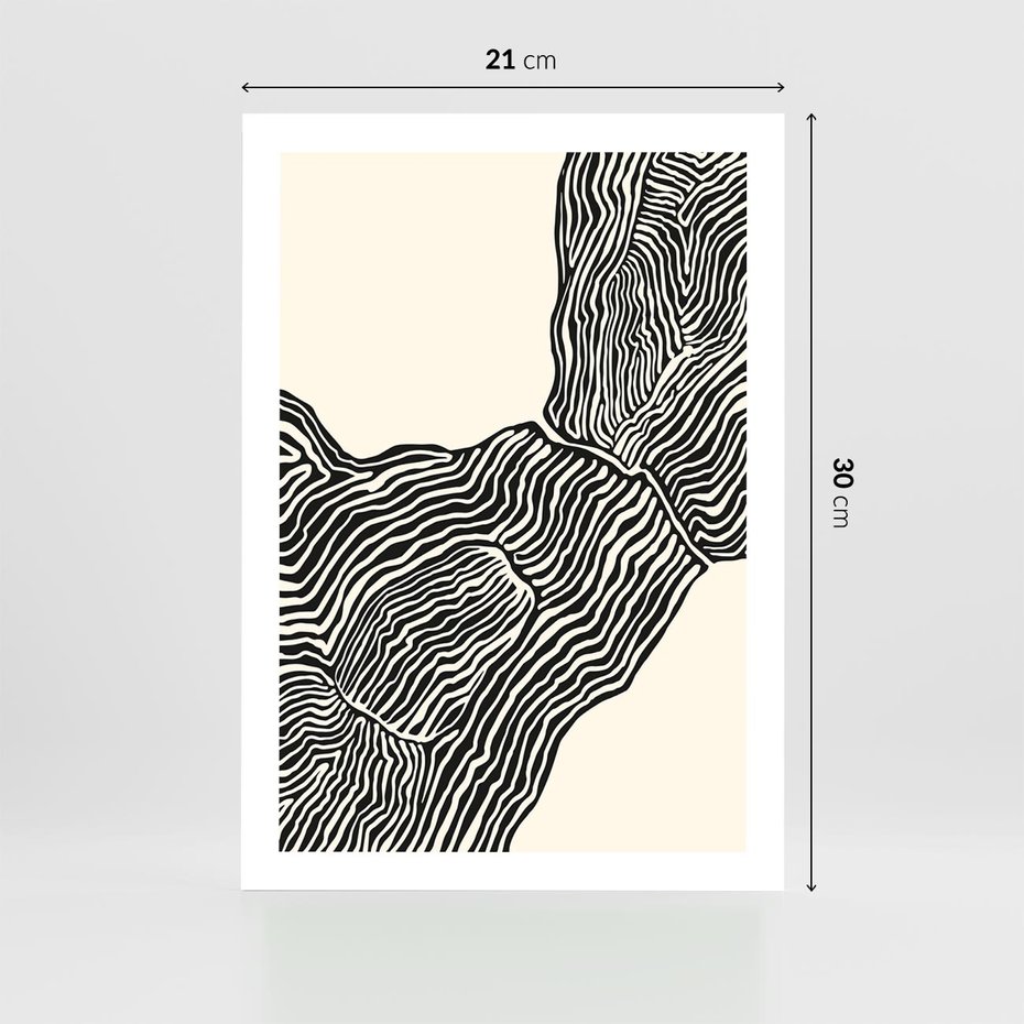 Plakat bez ramy 21x30 - Migoczące Kontury - boho plakat, rycina