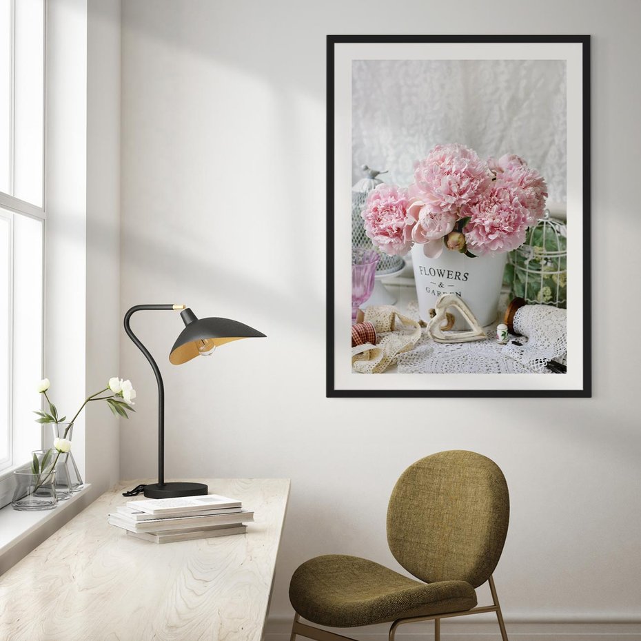 Plakat bez ramy 50x70 - Miłość w powietrzu - kwiaty, romantyczne