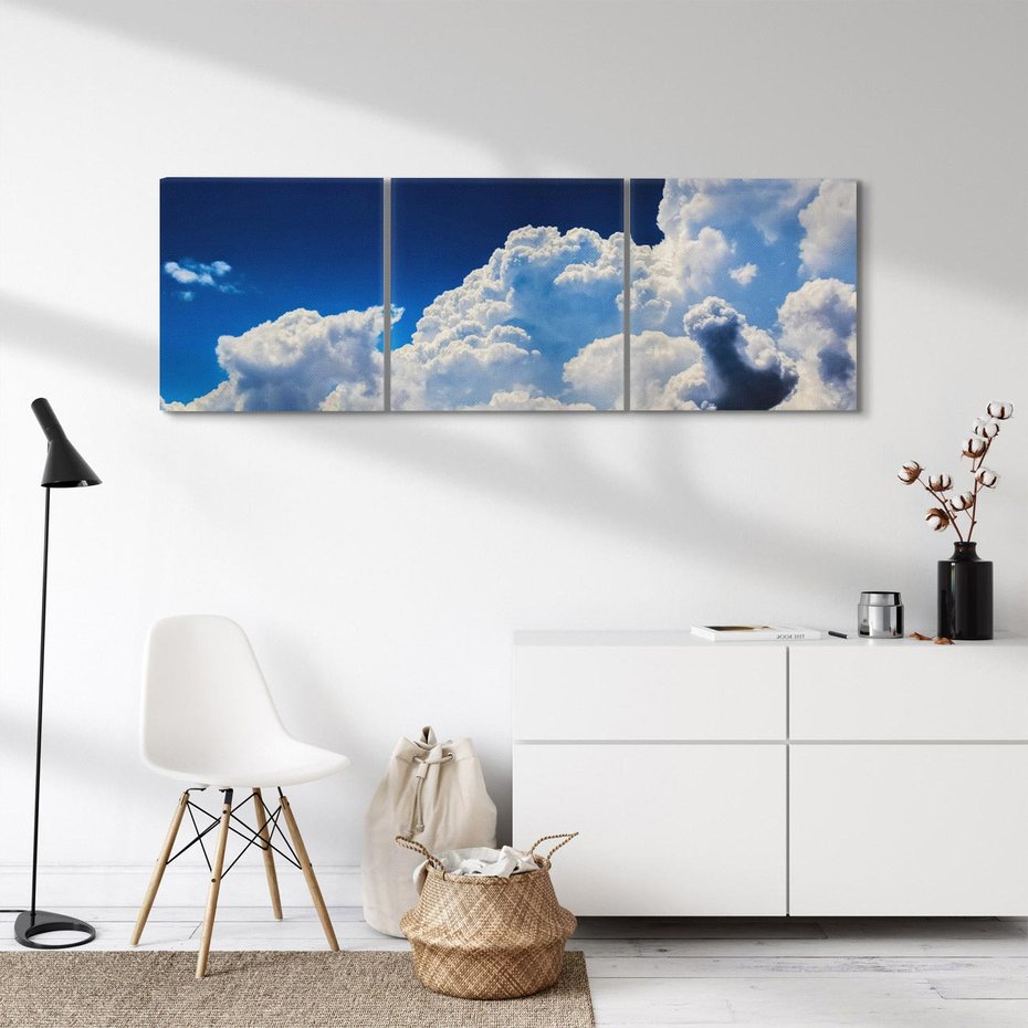 Obraz na płótnie 150x50 - Niebo i chmury - niebo, chmury