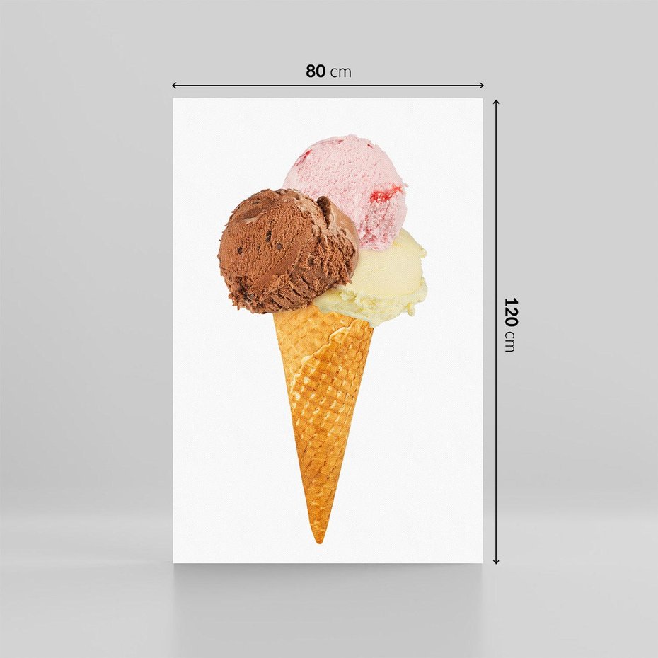 Obraz na płótnie 80x120 - Slodki Raj Lodziarni - lody, deser