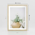 Plakat w ramie 30x40 - Eukaliptusowa Świeżość - eukaliptus, liście w koszu z wikliny - rama drewno