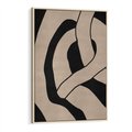 Obraz w ramie 70x100 - Obce Wariacje - abstrakcyjne linie, mroczny plakat - rama drewno