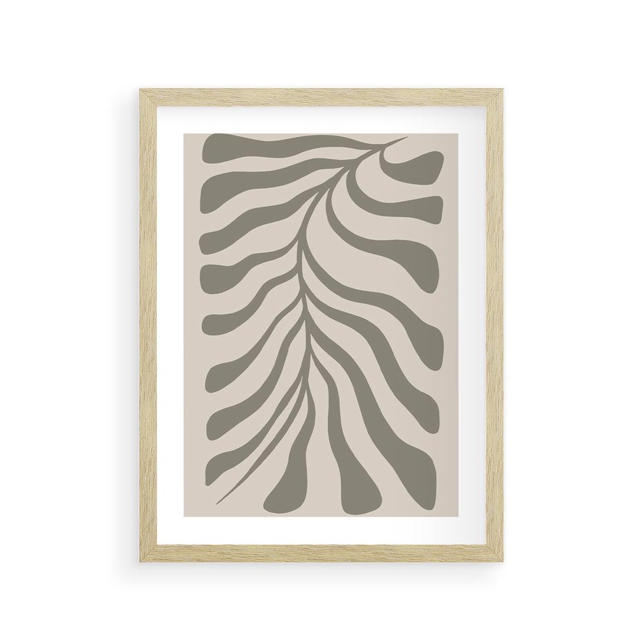 Plakat w ramie 30x40 - Zaklęte Kształty - nowoczesna sztuka, plakat modern - rama drewno