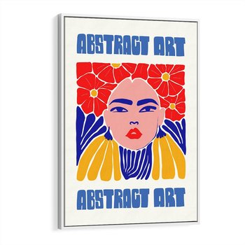 Obraz w ramie 50x70 - Przenikające Refleksje - sztuka abstrakcyjna, nowoczesny plakat - rama biała