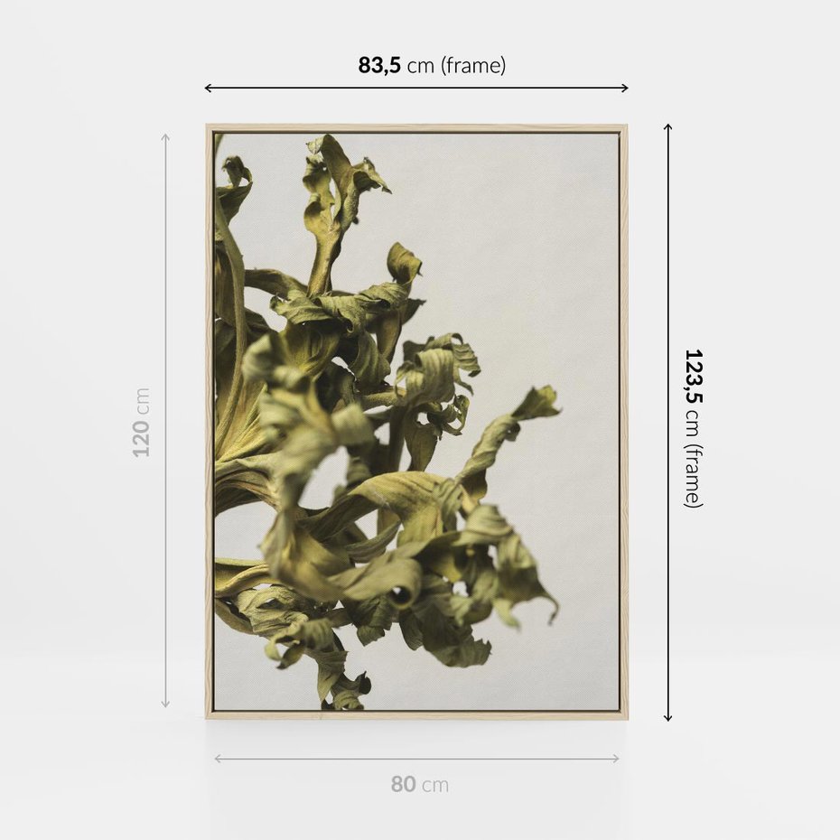 Obraz w ramie 80x120 - Odejście pory deszczowej - suche, trawy - rama drewno