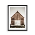 Plakat w ramie 30x40 - Rustykalny Drewniany Domek - domek, drewniany dom - rama czarna