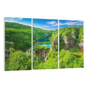 Obraz na płótnie 120x80 - Jeziora Pitwickie: urok Chorwacji - Jeziora, Pitwickie