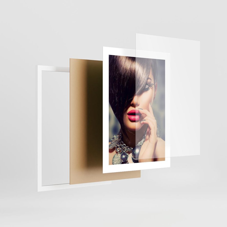 Plakat w ramie 30x40 - Kobiecy urok w makijażu i fryzurze - makijaż, fryzura - rama biała