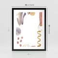 Plakat w ramie 40x50 - Wibracje Pastelowych Odcieni - abstrakcyjny plakat, akwarelowe plamy - rama czarna
