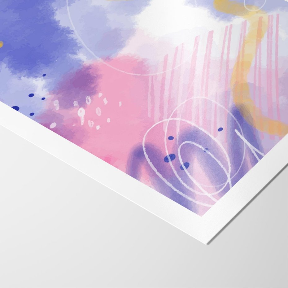 Plakat bez ramy 50x70 - Rozbijające Plamy - abstrakcyjny plakat, pastelowe kolory