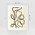 Plakat w ramie 40x50 - Zaklęte Aberracje - abstrakcyjna sztuka, przypominająca kwiat - rama biała
