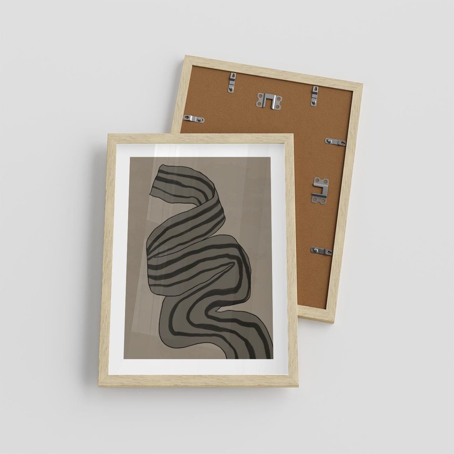 Plakat w ramie 30x40 - Niezwykłe Przesilenia - nowoczesna geometryczna sztuka, loftowe wnętrze - rama drewno