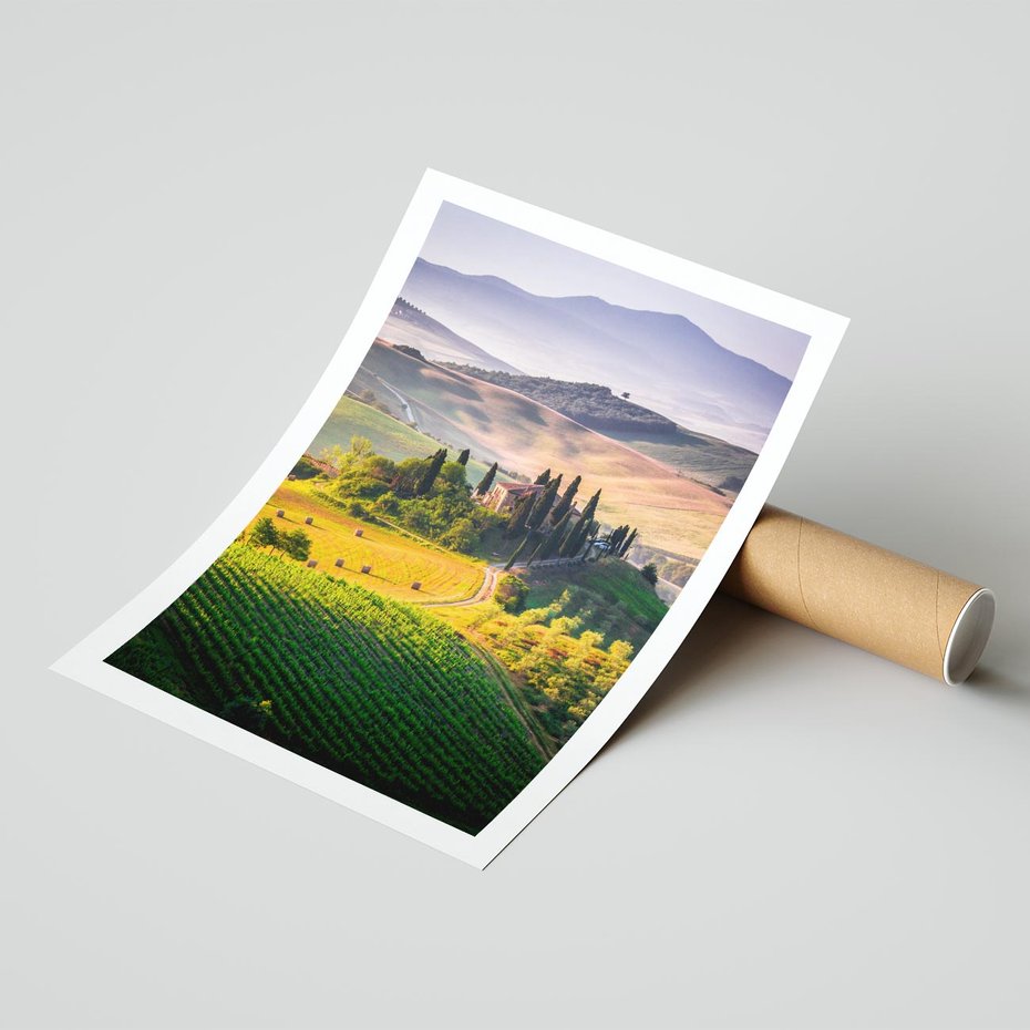 Plakat bez ramy 21x30 - Pejzaż w perspektywie - pejzaż, perspektywa