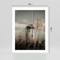 Plakat bez ramy 40x50 - Wiejska Idylla: Młyn w Polu - wiatrak, młyn w polu