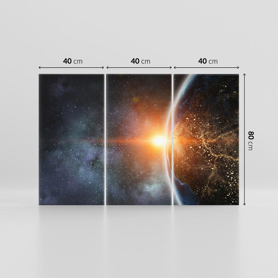 Obraz na płótnie 120x80 - Fascynująca kosmiczna aura - kosmos, ziemia