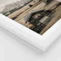 Plakat w ramie 30x40 - Klasyczny Urok Górskich Domków - domki, w górach - rama biała