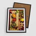 Plakat w ramie 50x70 - Smakowy Zmysł - przyprawy, kuchnia - rama czarna