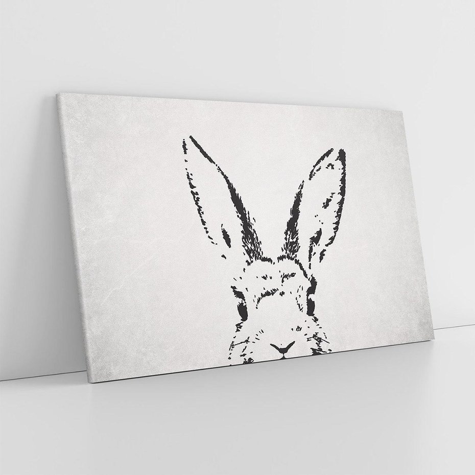 Obraz na płótnie 120x80 - Szkicowany królik w grafice - szkic, królik