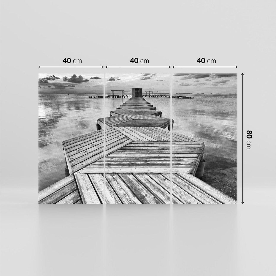 Obraz na płótnie 120x80 - Pomost nad Morzem - pomost, morze