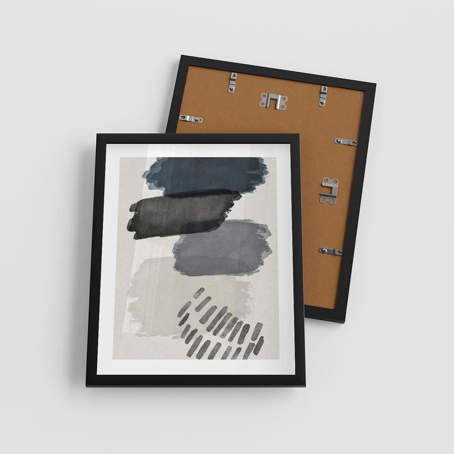 Plakat w ramie 40x50 - W Stylu Akwareli - nowoczesny plakat, abstrakcja - rama czarna