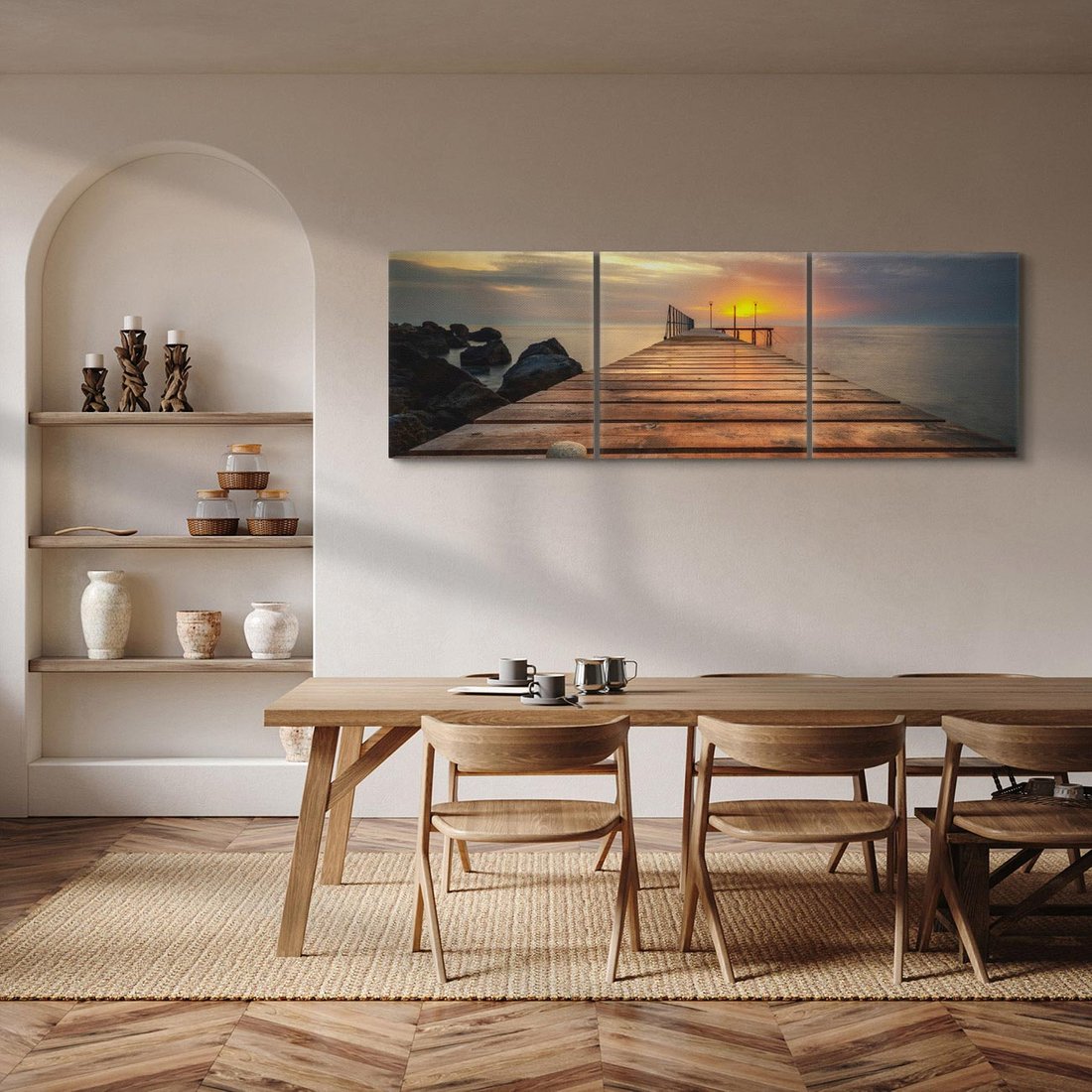 Obraz na płótnie 120x40 - Molo nad bułgarskim morzem - Bułgaria, molo