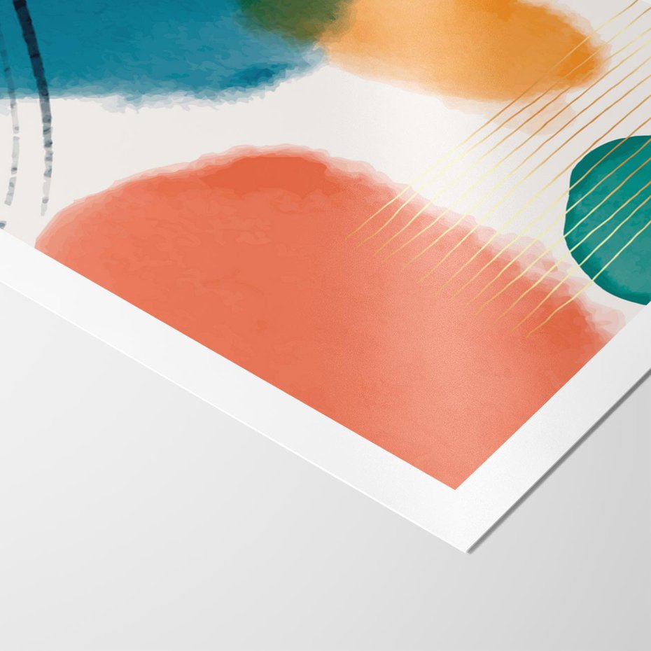 Plakat bez ramy 40x50 - Migotliwe Pochwycenia - abstrakcyjne kolorowe plamy, akwarela