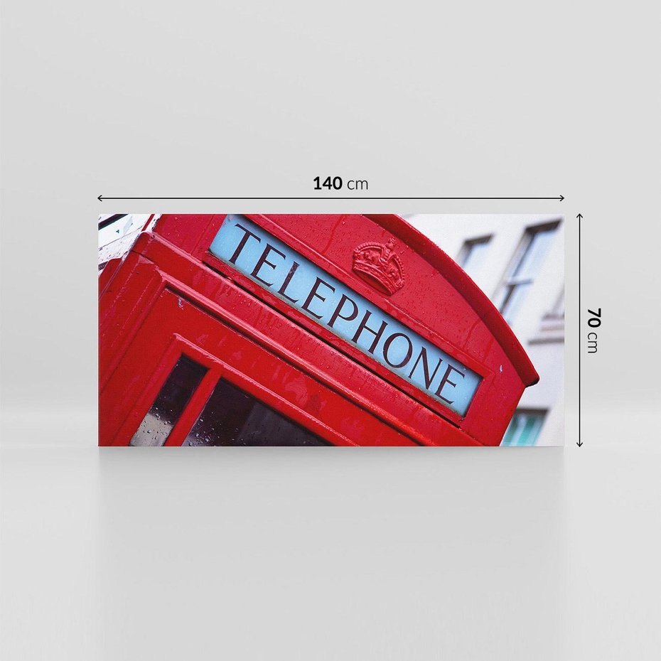 Obraz na płótnie 140x70 - Budka Telefoniczna Londyn - Ikona Brytyjskiego Stylu - budka, telefoniczna