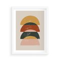 Plakat w ramie 50x70 - Energetyczne Wzory - nowoczesny plakat, abstrakcyjne kształty - rama biała