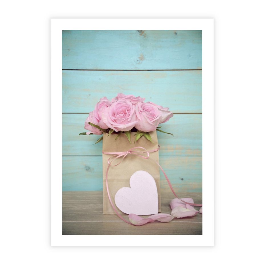 Plakat bez ramy 40x50 - Uczucie W Pełnym Rozkwicie - kwiaty, romantyczne